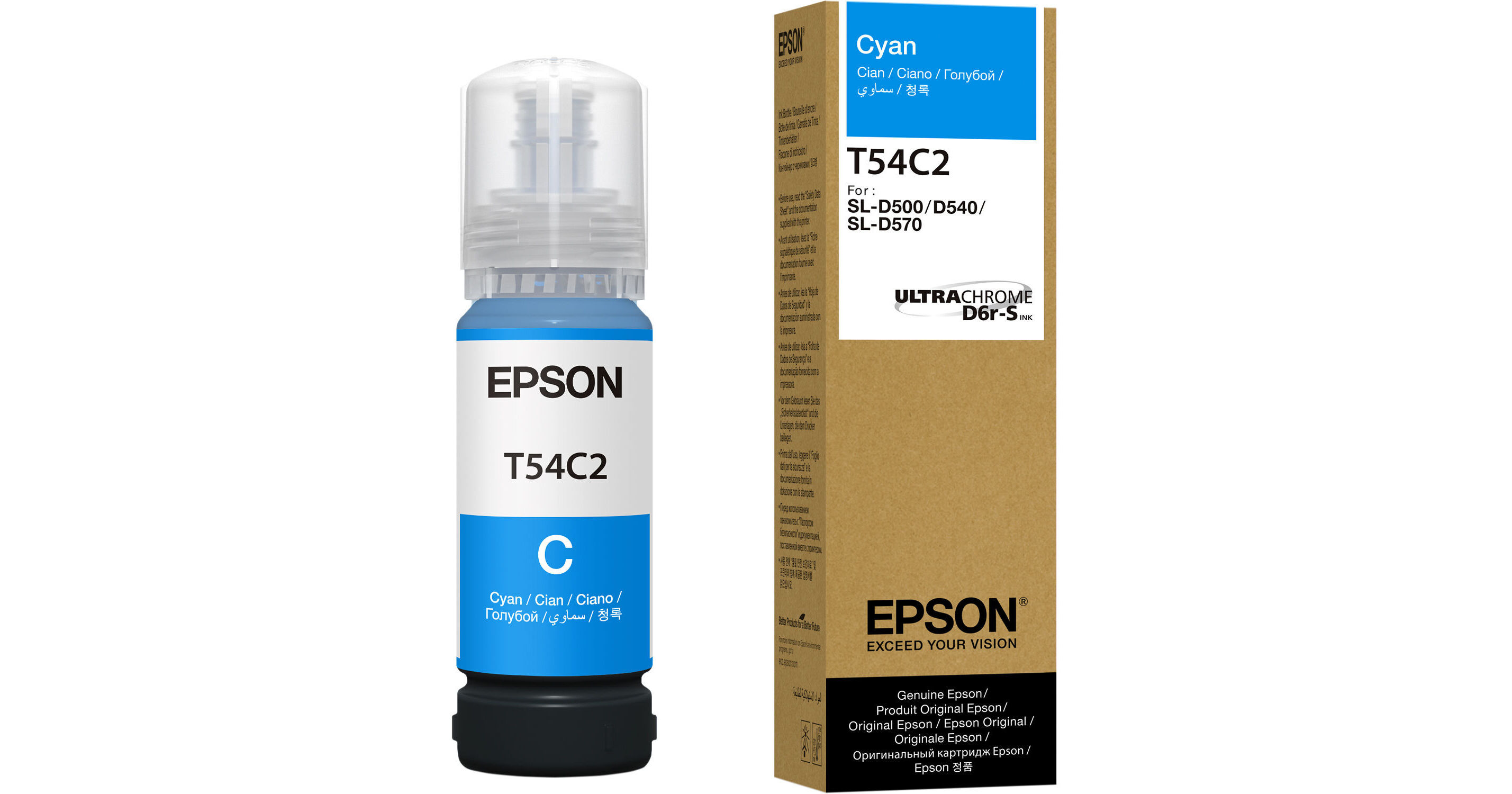 Epson UltraChrome T54C Cyan Ink Bottle for SureLab D570 T54C220