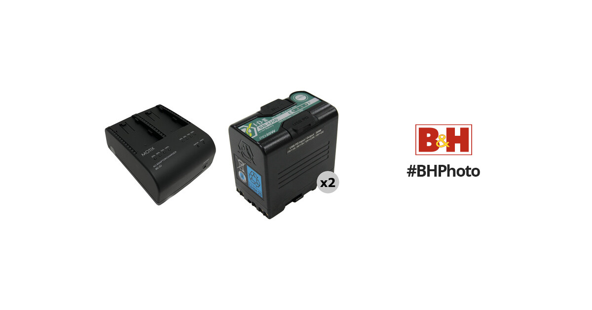 IDX System Technology SB-U50 PD Sony BP-U 2-Battery Kit with MC-2U 2-Bay  Charger