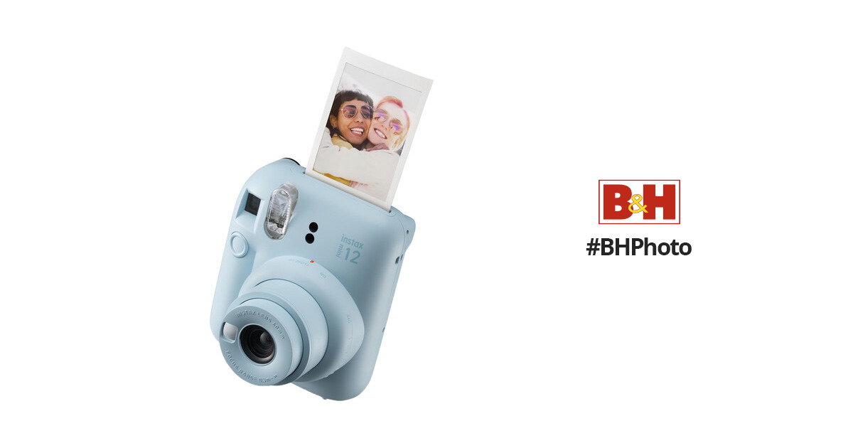 Fujifilm Instax Mini 12 Instant Camera with Case, 20 Fuji Films, (Pastel  Blue)