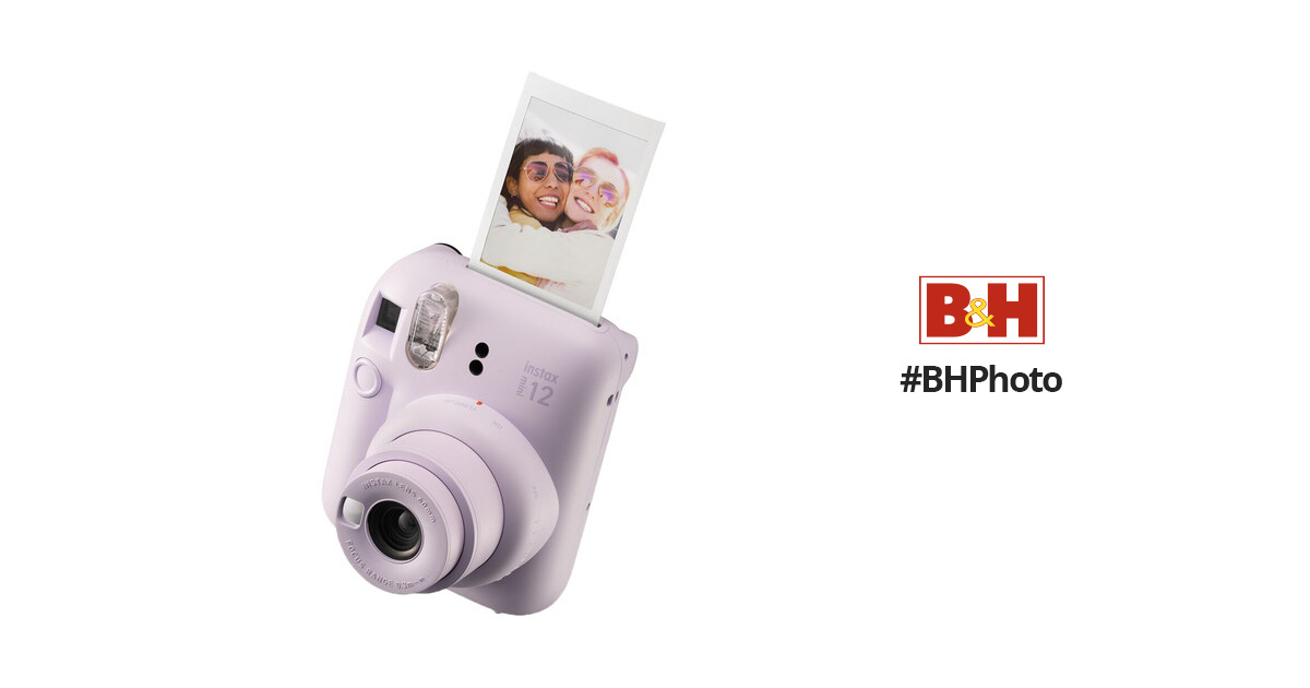 Fujifilm Instax Mini 12 Instant Camera, Lilac Purple, with Accessory Kit &  Film 16806286 K1
