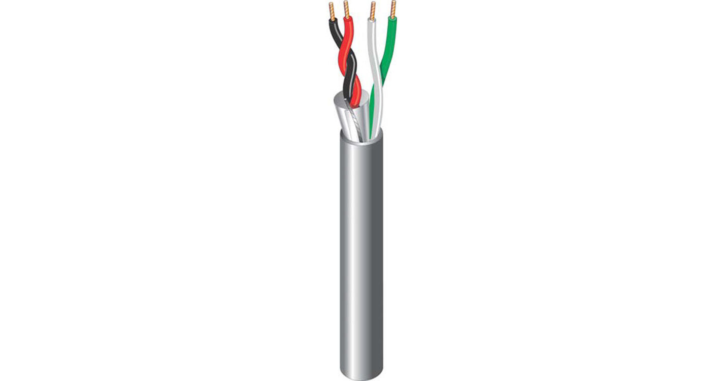 West Penn 356 4-conductor Shielded Cable (1000', Gray) 356gy1000