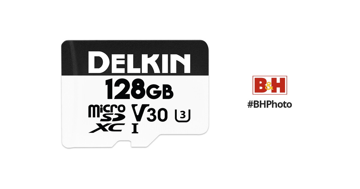 Delkin Carte MicroSD Select UHS-I (V10 / V30) microSD 128GB