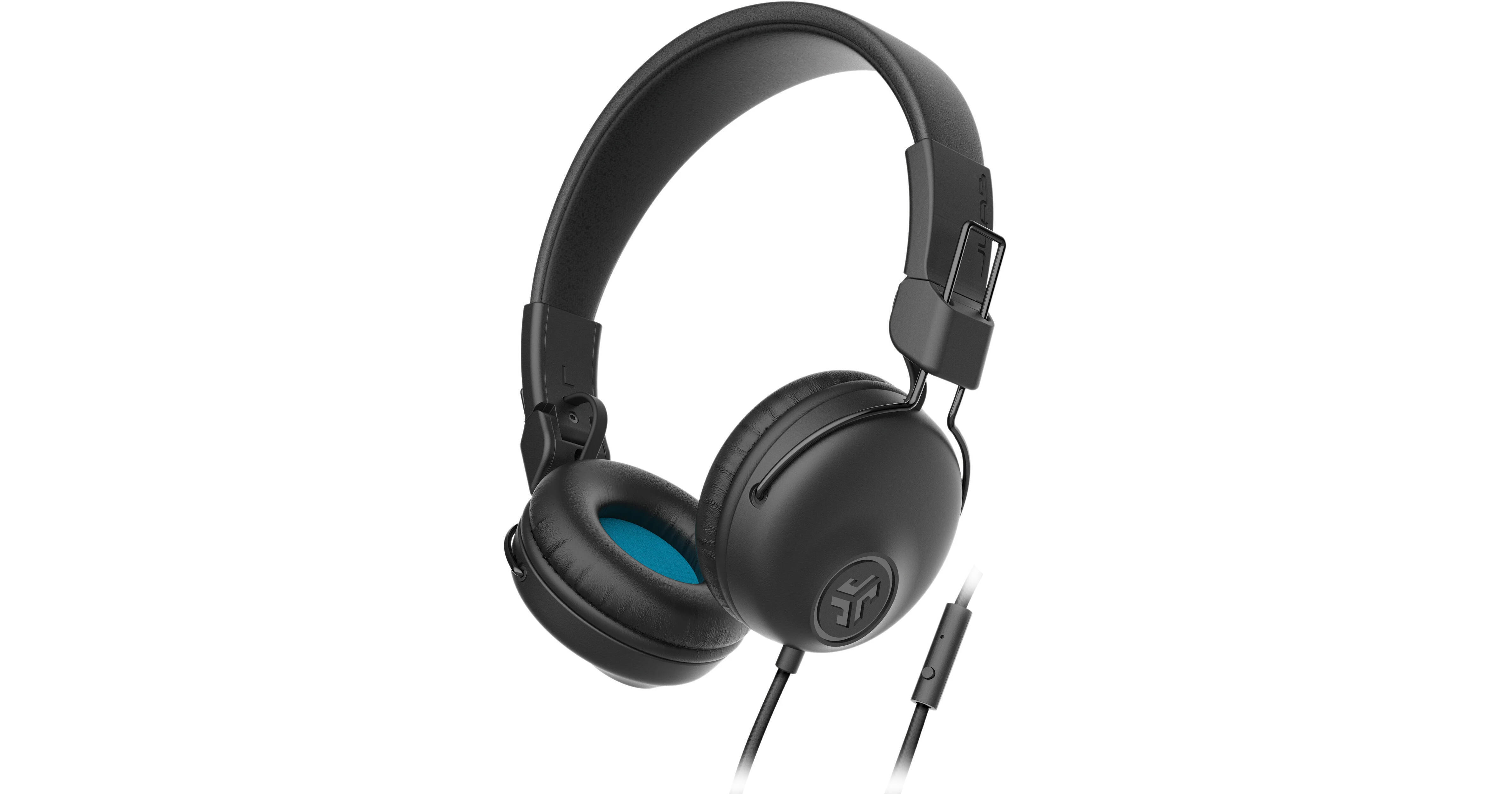 JLab Studio Wired On Ear Headphones Black HASTUDIORBLK4 B H