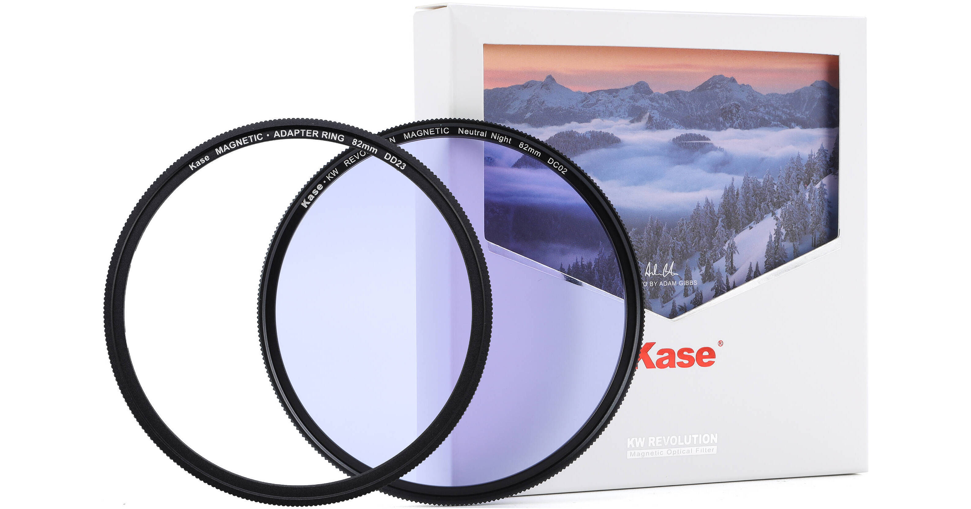 Kase KW Revolution Neutral Night Pollution Filter with Magnetic Adapter  Ring (82mm)