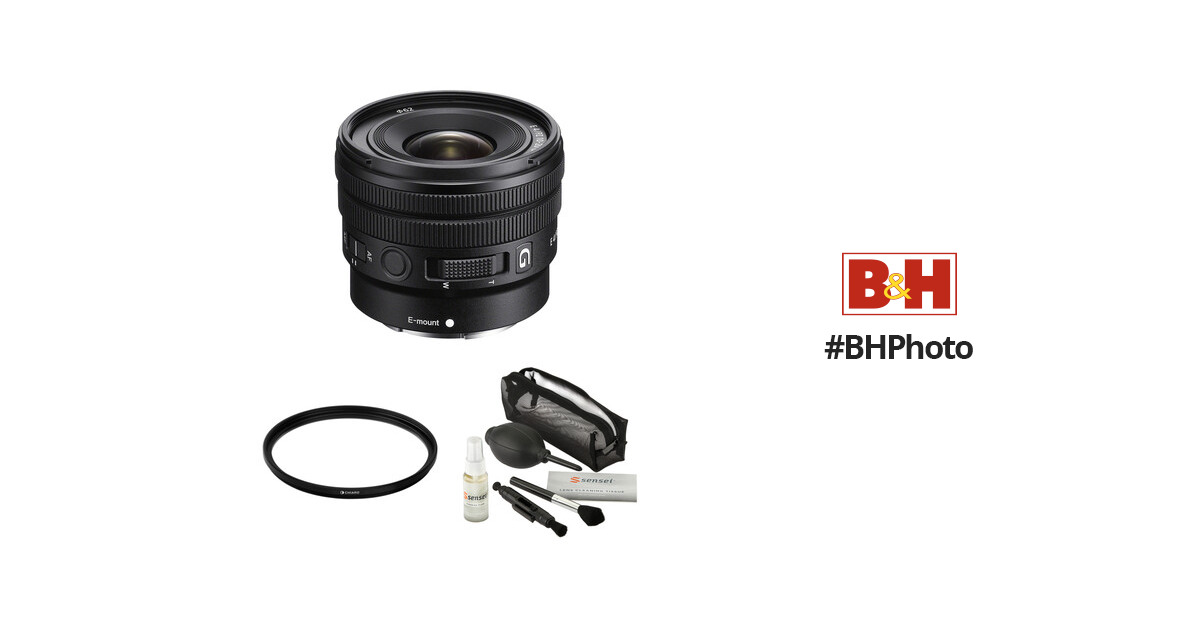 Sony E 10-20mm f/4 PZ G Lens and Filter Kit (E-Mount)