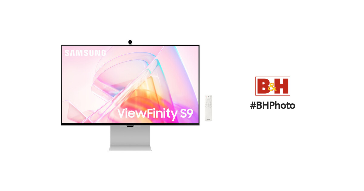 Samsung 27 ViewFinity S9 5K IPS Smart Monitor with Matte Display,  Ergonomic Stand and SlimFit Camera, LS27C900PANXZ 