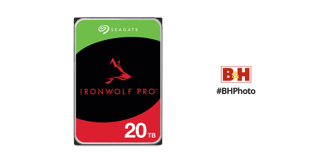 Seagate IronWolf Pro, 20 To, Disque dur interne NAS, CMR 3,5 pouces SATA 6  Gbits/