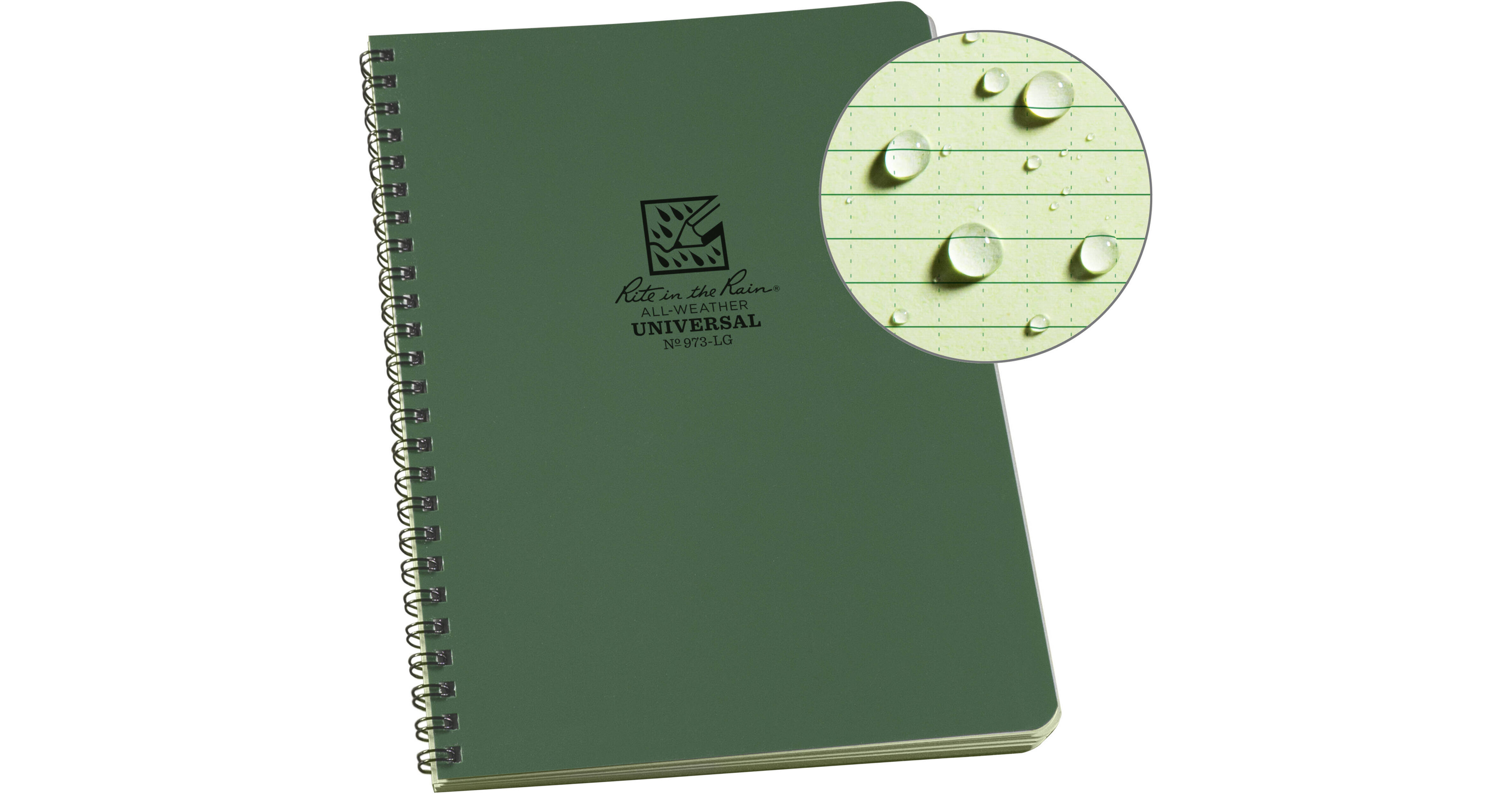 Rite in the Rain LG Side Spiral Notebook (Universal, Green)