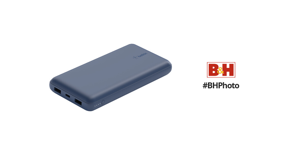 Belkin BoostCharge USB-C Power Bank BPB011BTBL B&H Photo Video