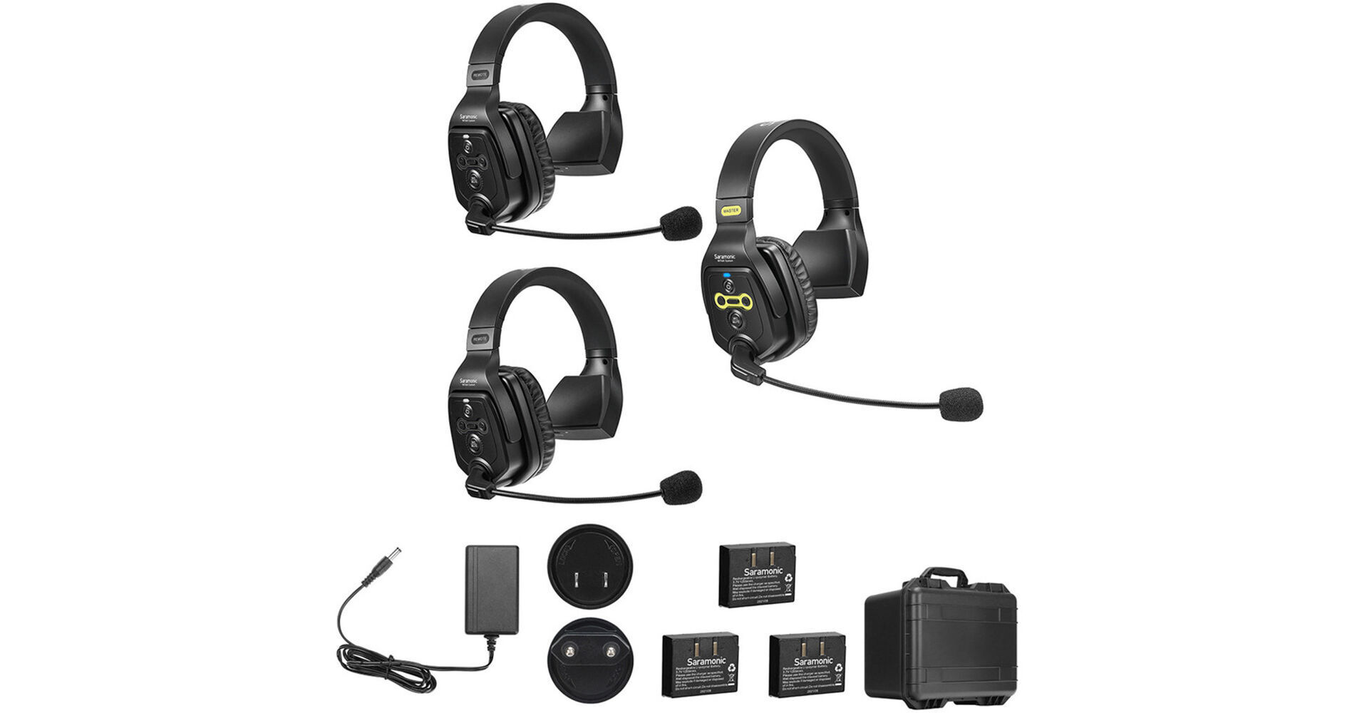 Saramonic WiTalk-WT3S 3-Person Full-Duplex Wireless Intercom System with  Single-Ear Headsets (1.9 GHz)