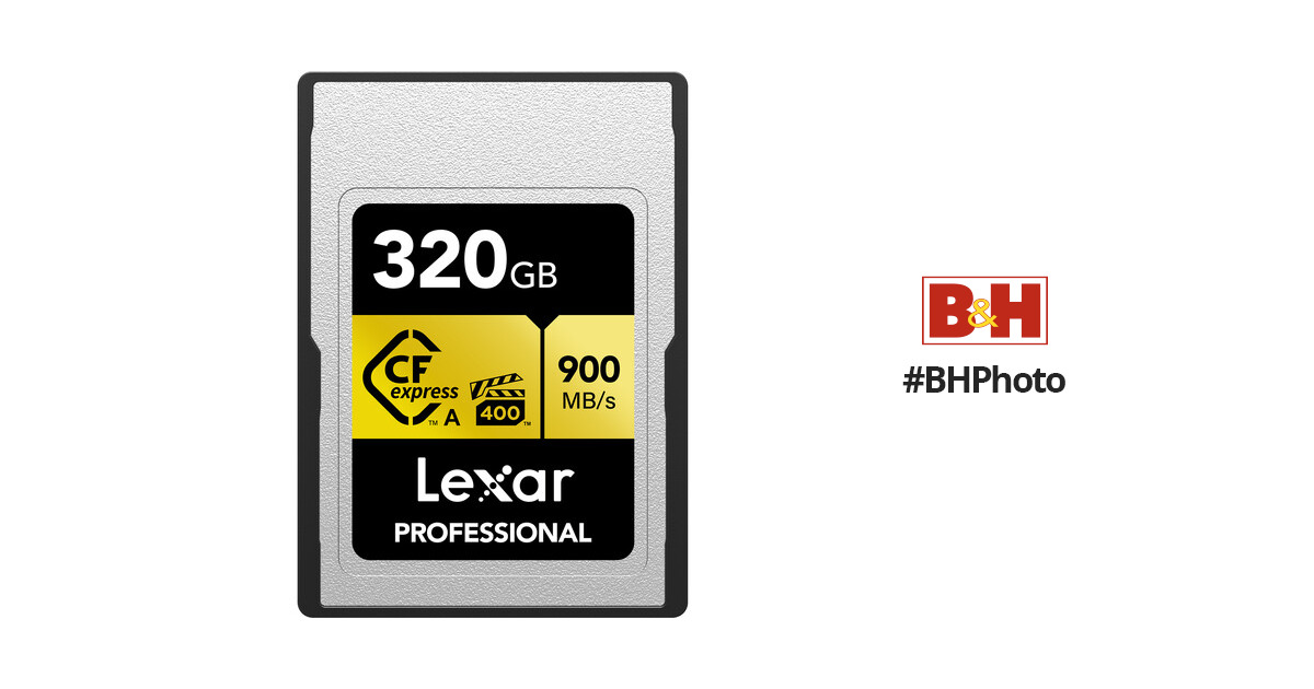 Lexar 320GB Professional CFexpress Type A Card LCAGOLD320G-RNENG