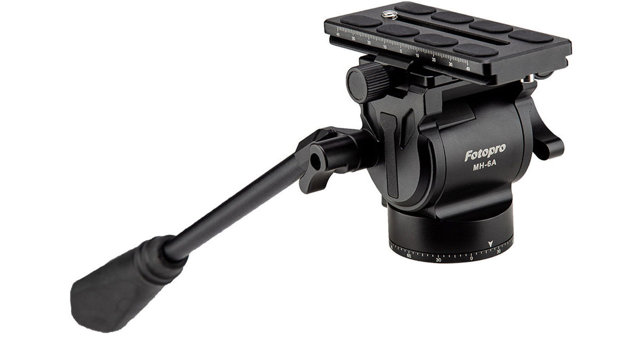 Fotopro MH-6A Metal Fluid Video Head (Black)