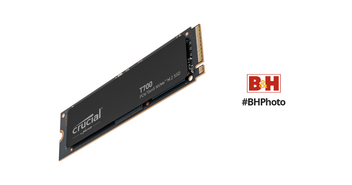 Crucial T700 1TB PCIe 5.0 x4 M.2 Internal SSD CT1000T700SSD3 B&H