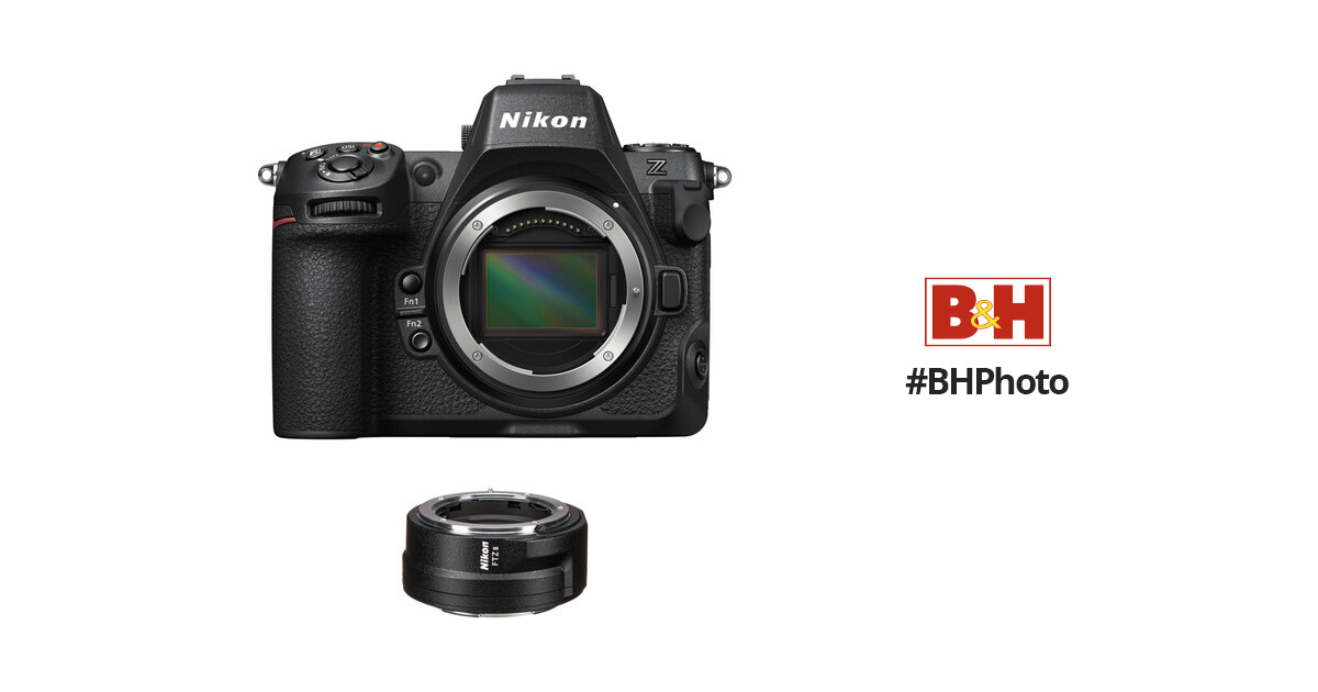 Nikon Z8 Mirrorless Camera with FTZ II Mount Adapter 1695 FTZ