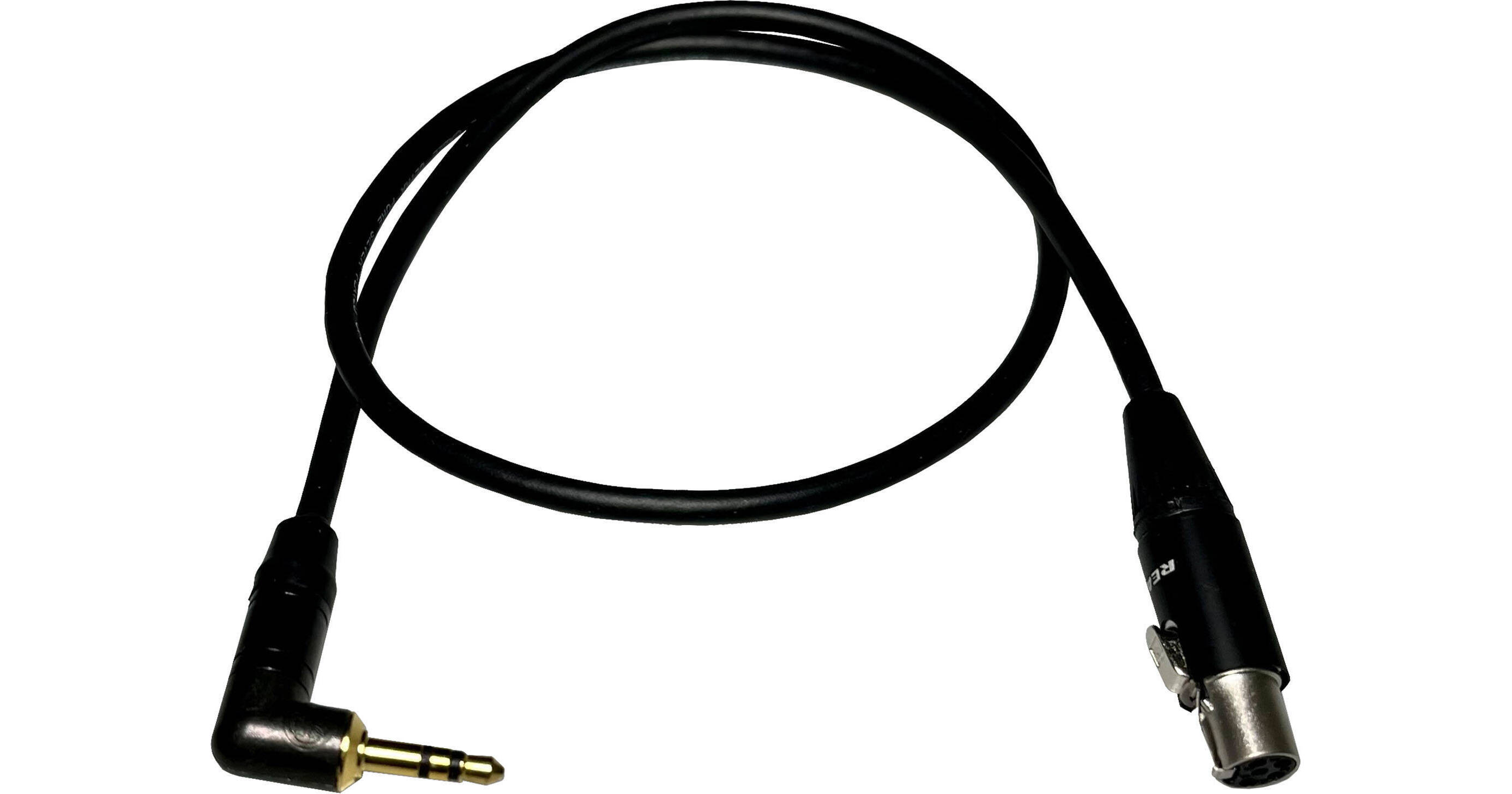 XLR3M To XLR3F Low-Profile Right-Angle Coiled Cable | Gotham Sound