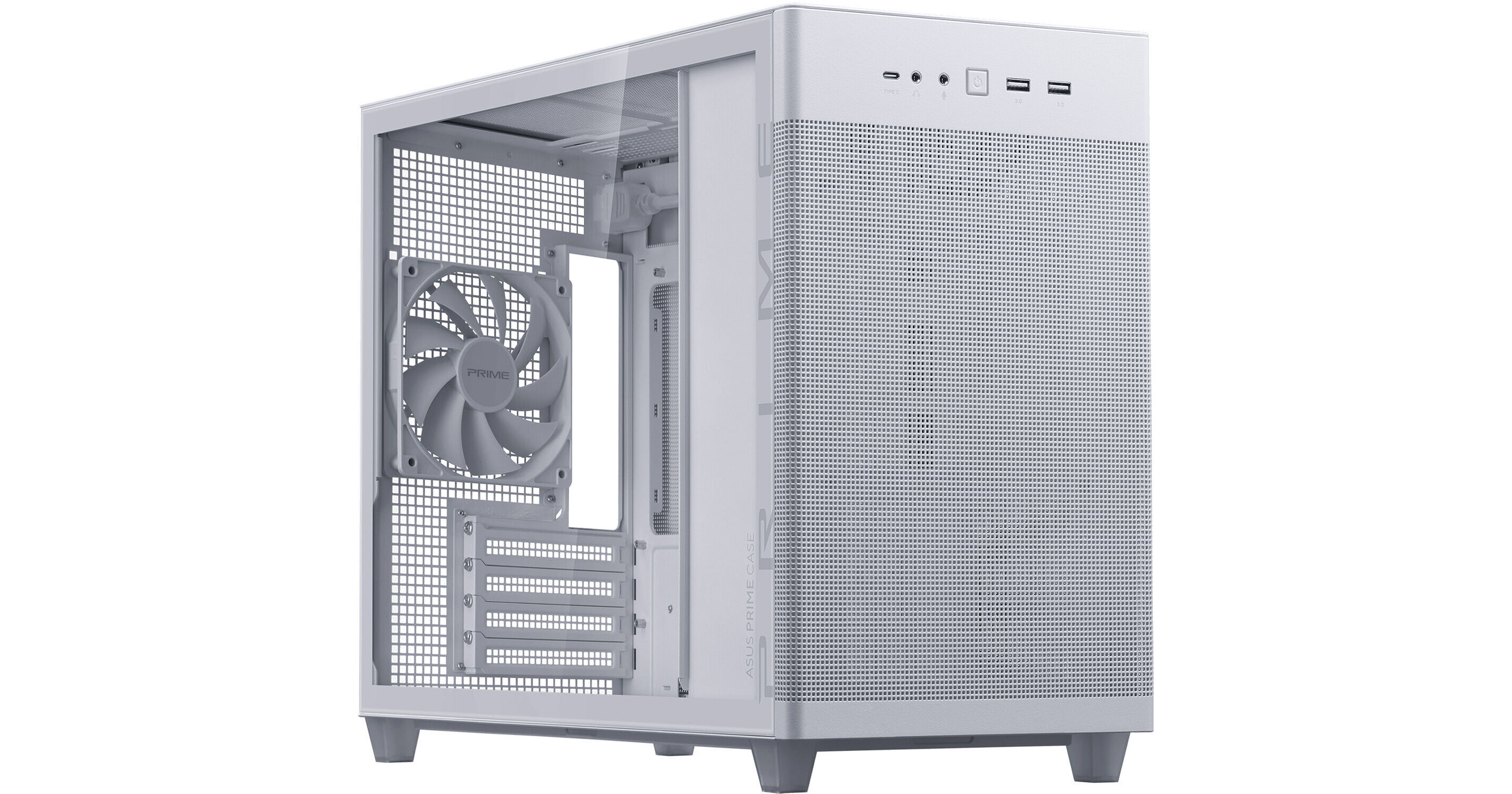 ASUS Prime AP201 Micro-ATX Case AP201/WHT/TG// B&H Photo Video