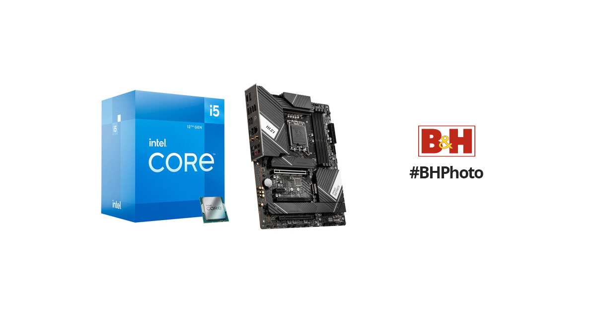 Intel Core i5-12400 2.5 GHz 6-Core LGA 1700 Processor & MSI PRO Z790-A WIFI  ATX Motherboard Bundle