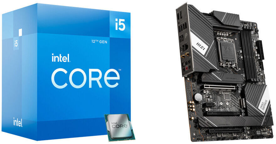 Intel Core i5-12400 2.5 GHz 6-Core LGA 1700 Processor & MSI PRO Intel Core i5-12400 2.5 GHz 6-Core LGA 1700 Processor & MSI PRO