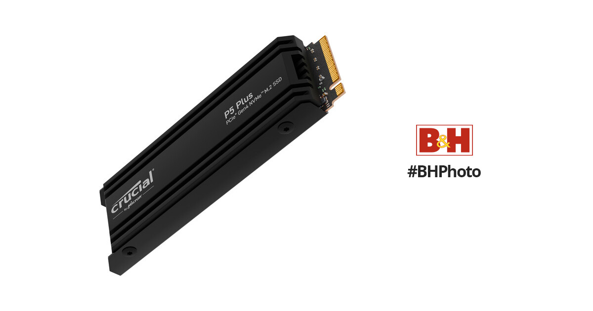 Crucial 2TB P5 Plus PCIe 4.0 x4 M.2 Internal SSD with Heatsink