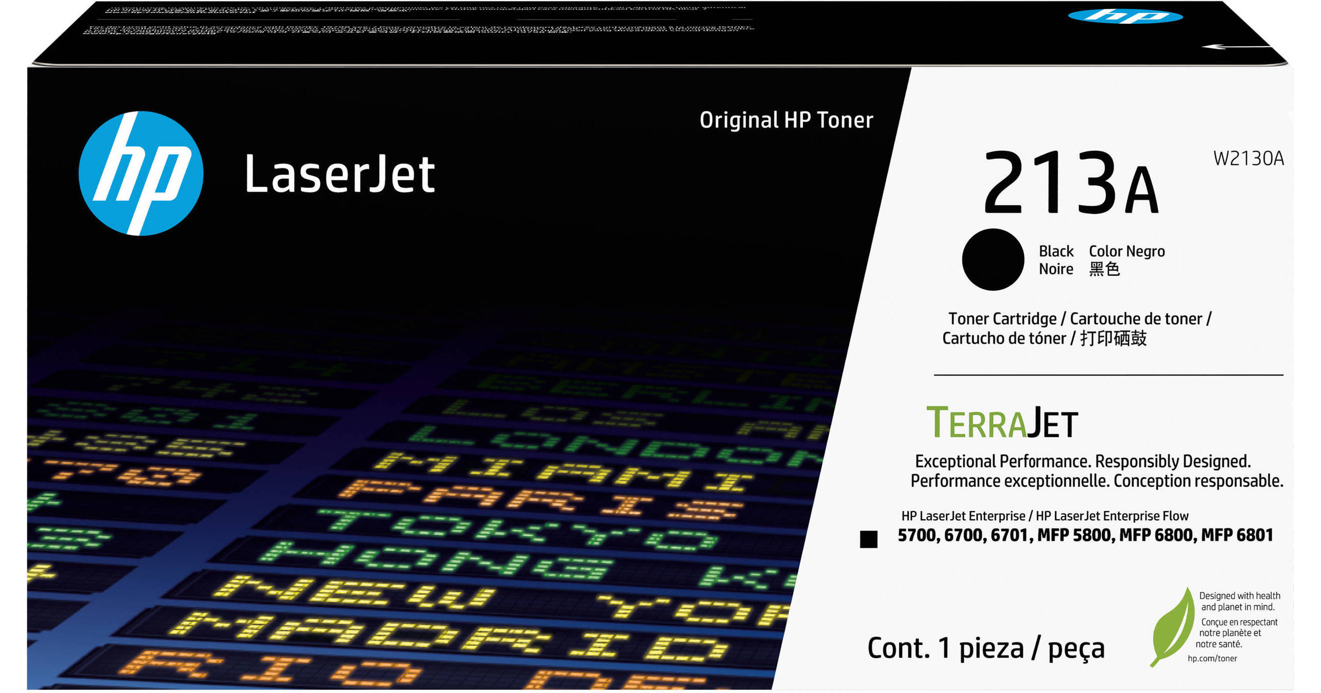 HP 213A TerraJet LaserJet Toner Cartridge (Black) W2130A B&H