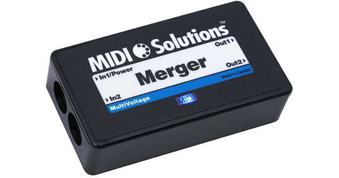 MIDI Solutions MultiVoltage Merger 2x2 Active MIDI Merger MERGER