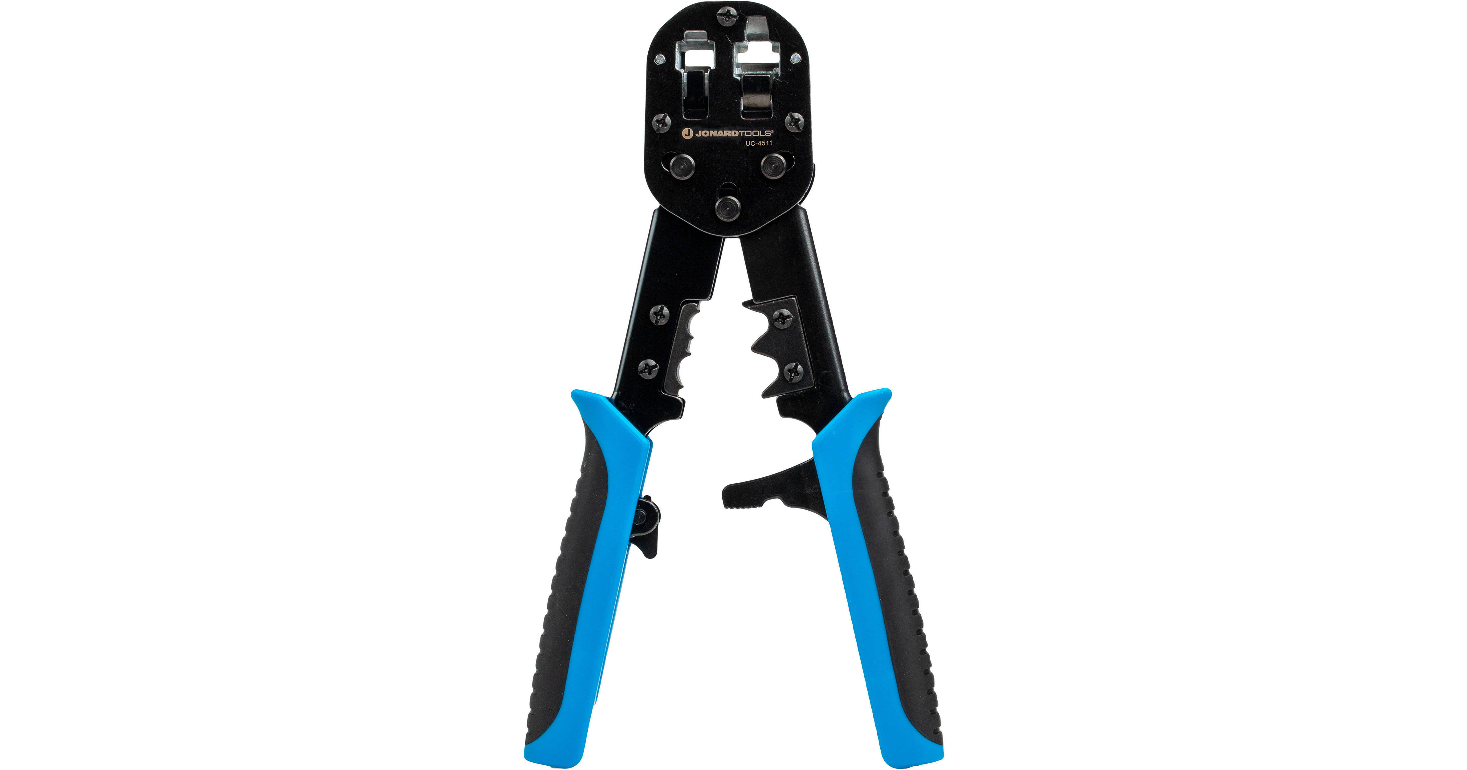 RJ45 & RJ11/12 Modular Pass-through Crimper with Tail Crimping