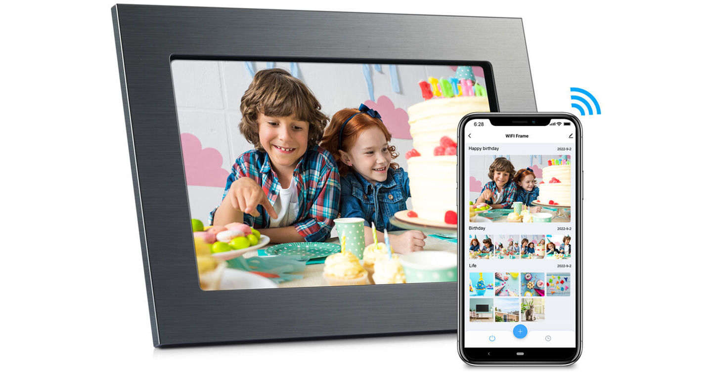 eco4life 10.1" WiFi Digital Photo Frame with Photo/Video