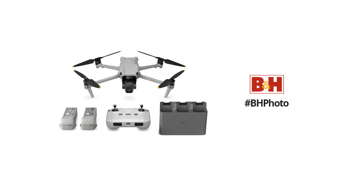 Drone DJI Air 3 Combo Rc-N2 (4K - Autonomía: Hasta 46 min - Gris