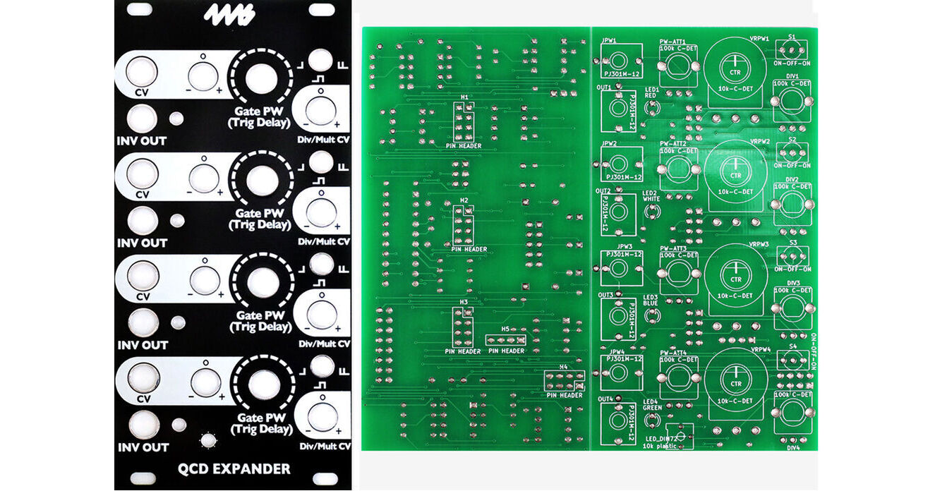 4ms Quad Clock Distributor Expander Kit QCDEXPKIT - BLACK PANEL
