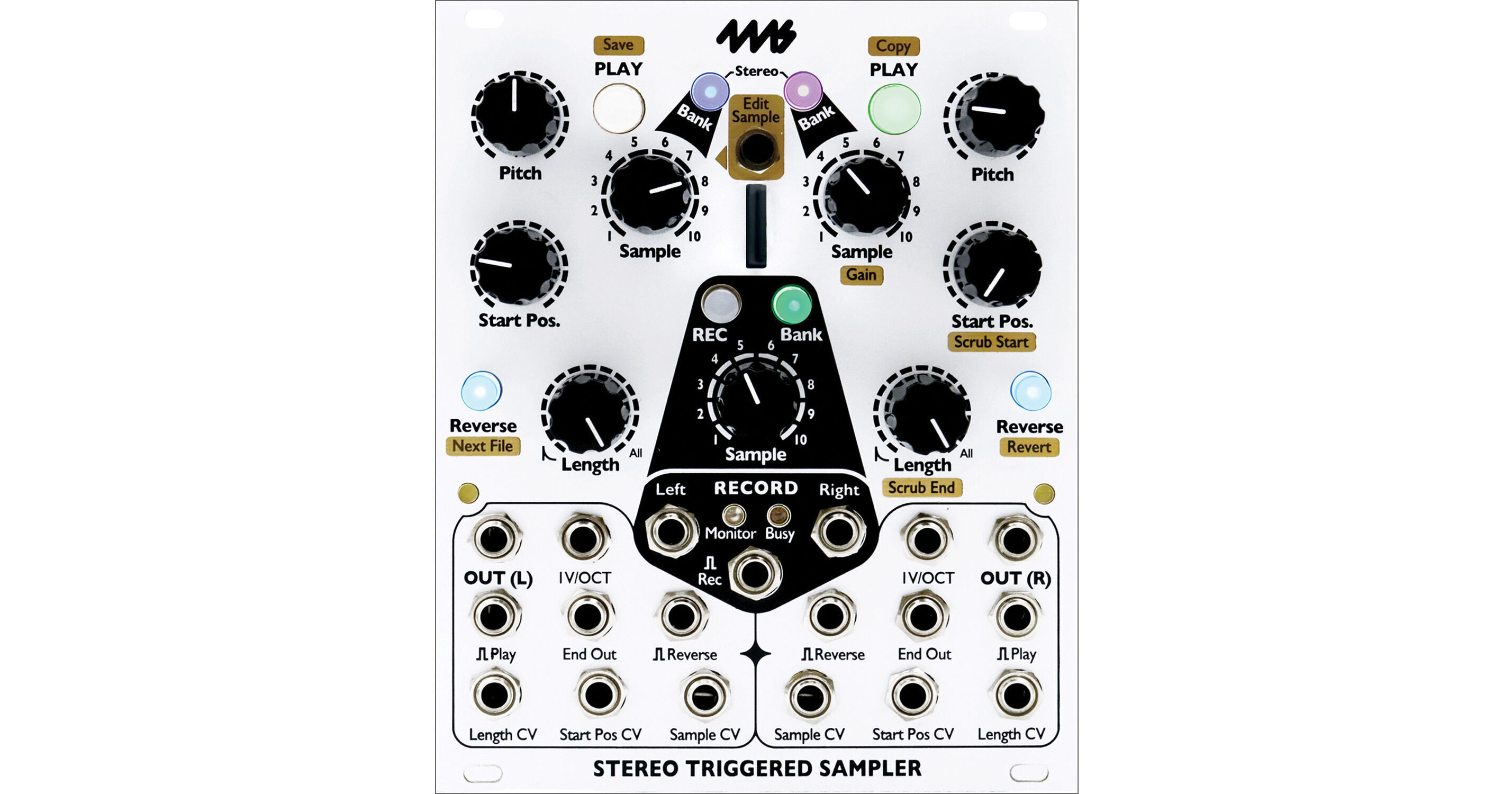 4ms Stereo Triggered Sampler Eurorack Module (20 HP)