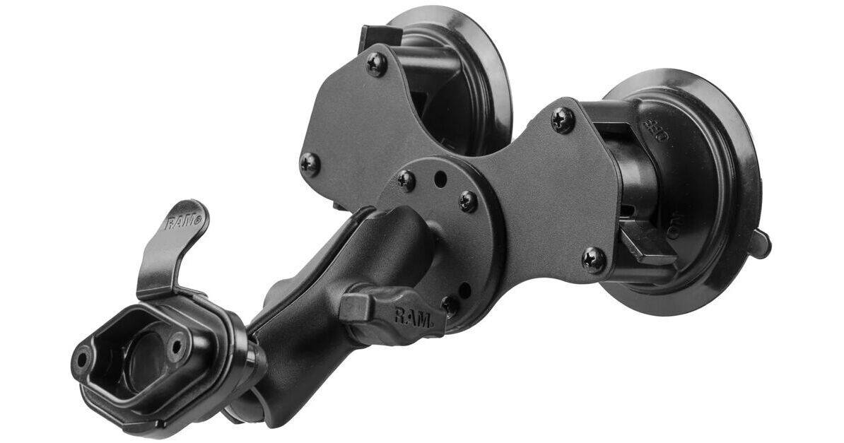 RAM Tab-Tite Mount with RAM Twist-Lock Triple Suction for 9