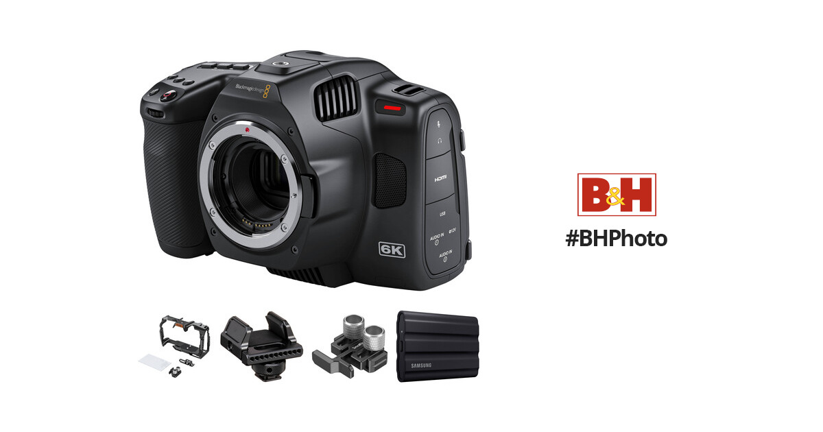 Blackmagic Design Pocket Cinema Camera 6K Pro with Cage , See All Details, Styles, Configurations