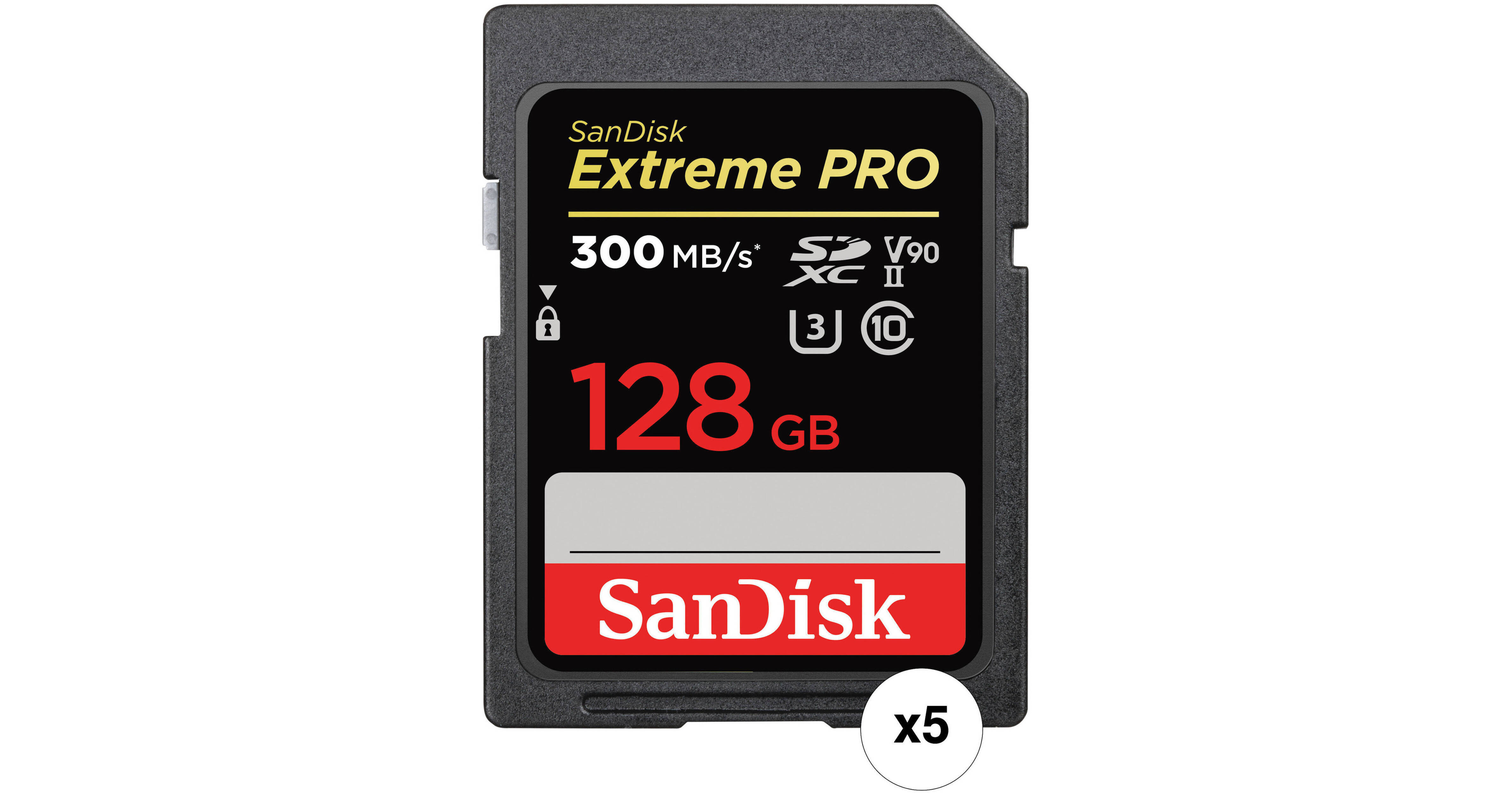 SanDisk 128GB Extreme PRO UHS II SDXC Memory Card 5 Pack B H