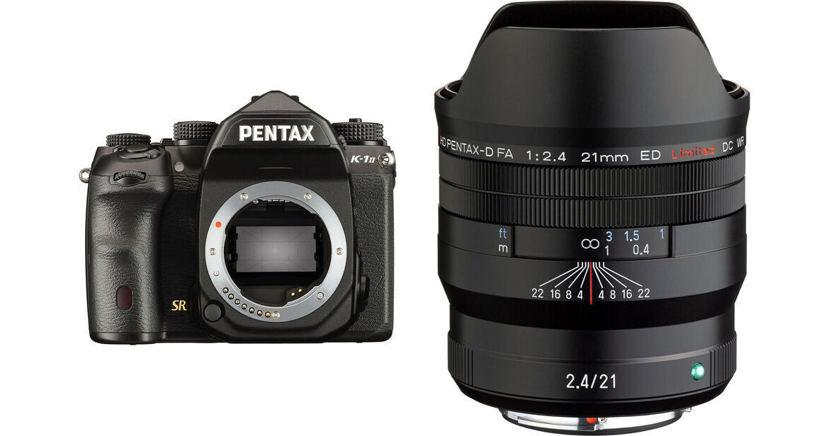 Pentax K1 Mark II DSLR Camera with HD PENTAXD FA 21mm f/2.4ED