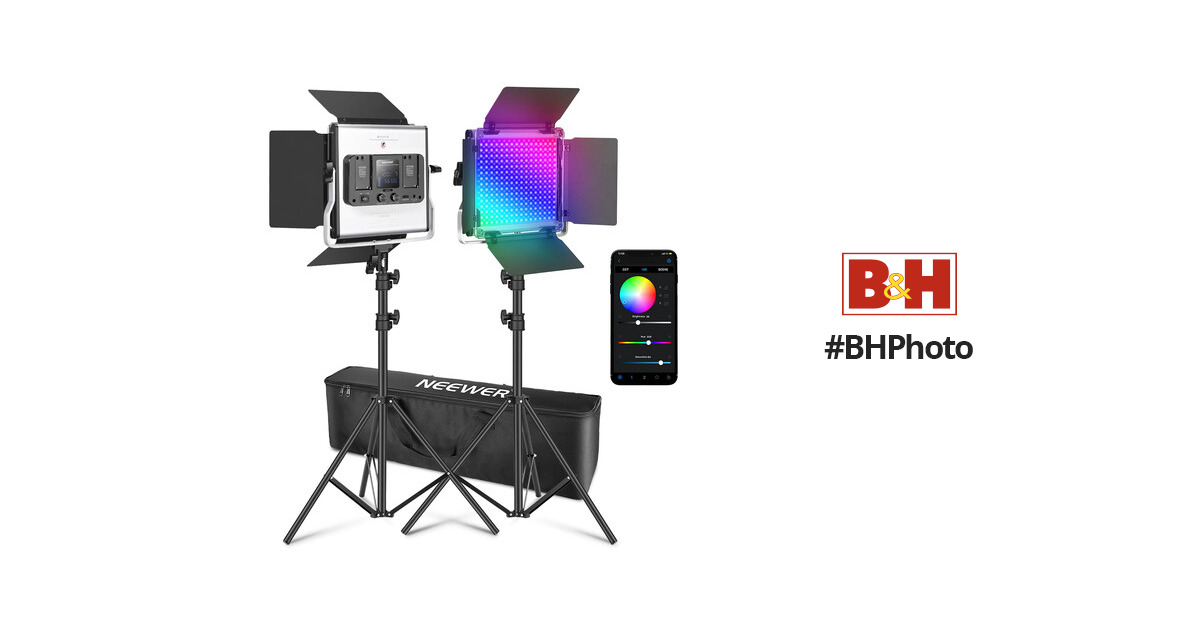 Take Your Filmmaking to the Next Level with Neewer 2 Pack Upgraded RGB 660 PRO II LED Video Light Kit thumbnail