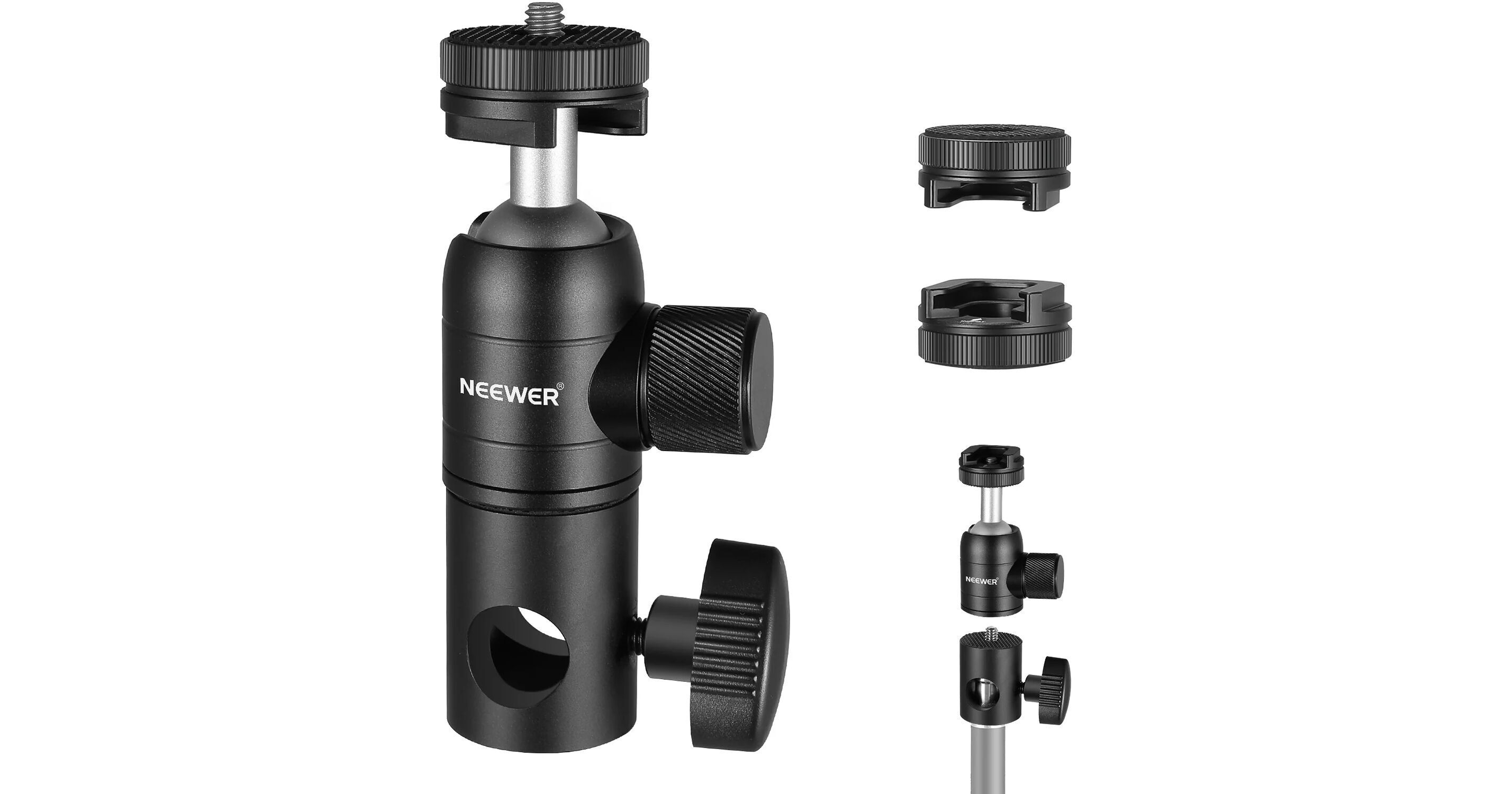 Neewer STGM06 Light Stand Mount Adapter with Mini Ball 66601648
