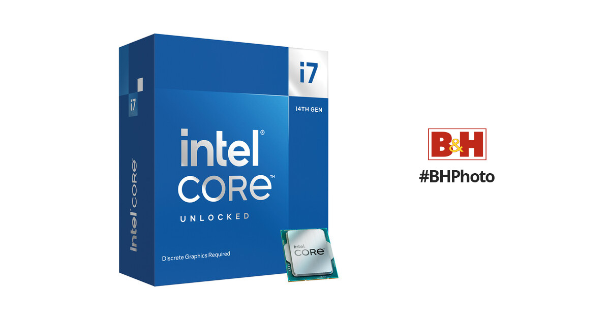 Intel Core i7-14700KF - Core i7 14th Gen 20-Core (8P+12E) LGA 1700 125W  None Integrated Graphics Desktop Processor - Boxed - BX8071514700KF 