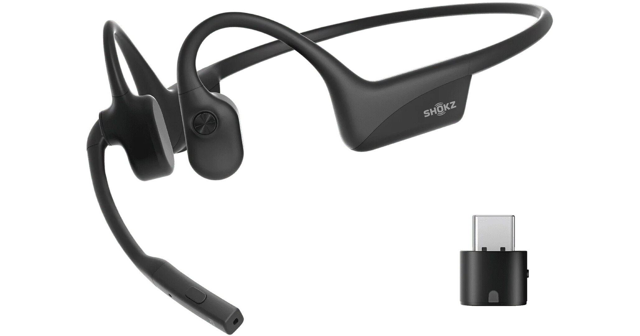 Shokz OpenComm 2 UC USB-C Bluetooth Bone Conduction Headset Black  C110-AC-BK-US - Best Buy