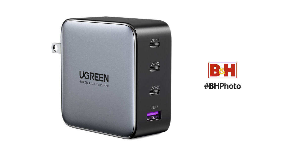 Bgreensugreen 100w Gan Fast Charger - Uk Plug, 3 Usb-c & 1 A, Pd & Qc  Compatible