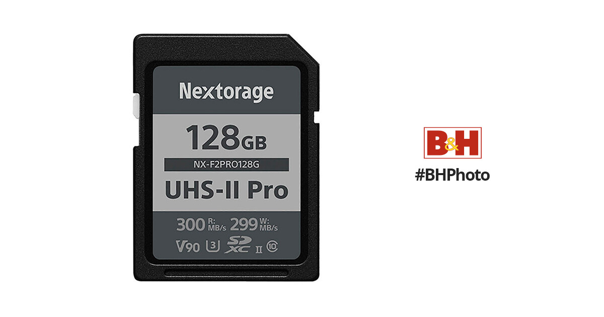 Nextorage 128GB NX-F2PRO Series UHS-II SDXC Memory Card