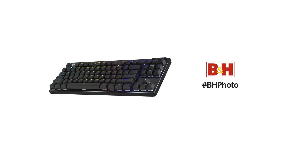 Logitech G PRO X TKL LIGHTSPEED Wireless RGB Gaming Keyboard (Black, Clicky)
