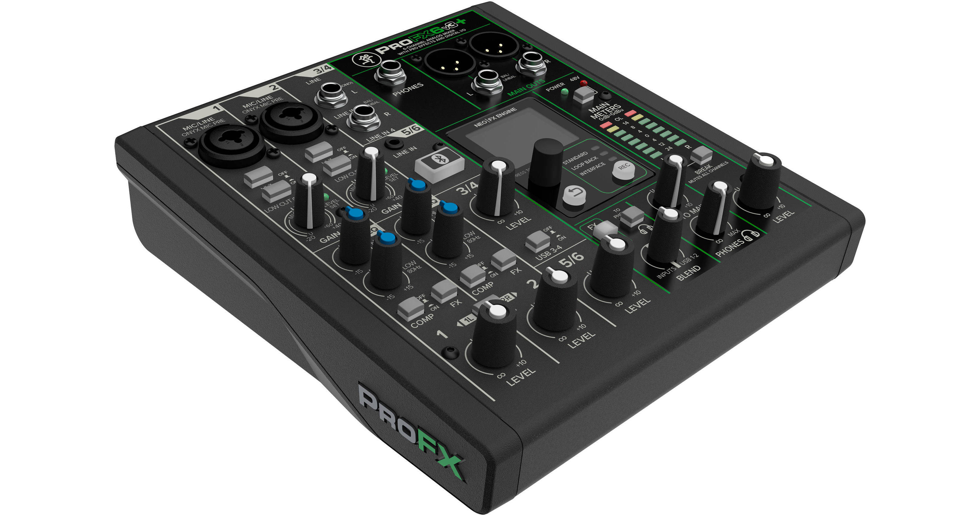 Mackie ProFX6v3+ 6-Channel Analog Mixer with Built-In FX, USB Recording,  and Bluetooth