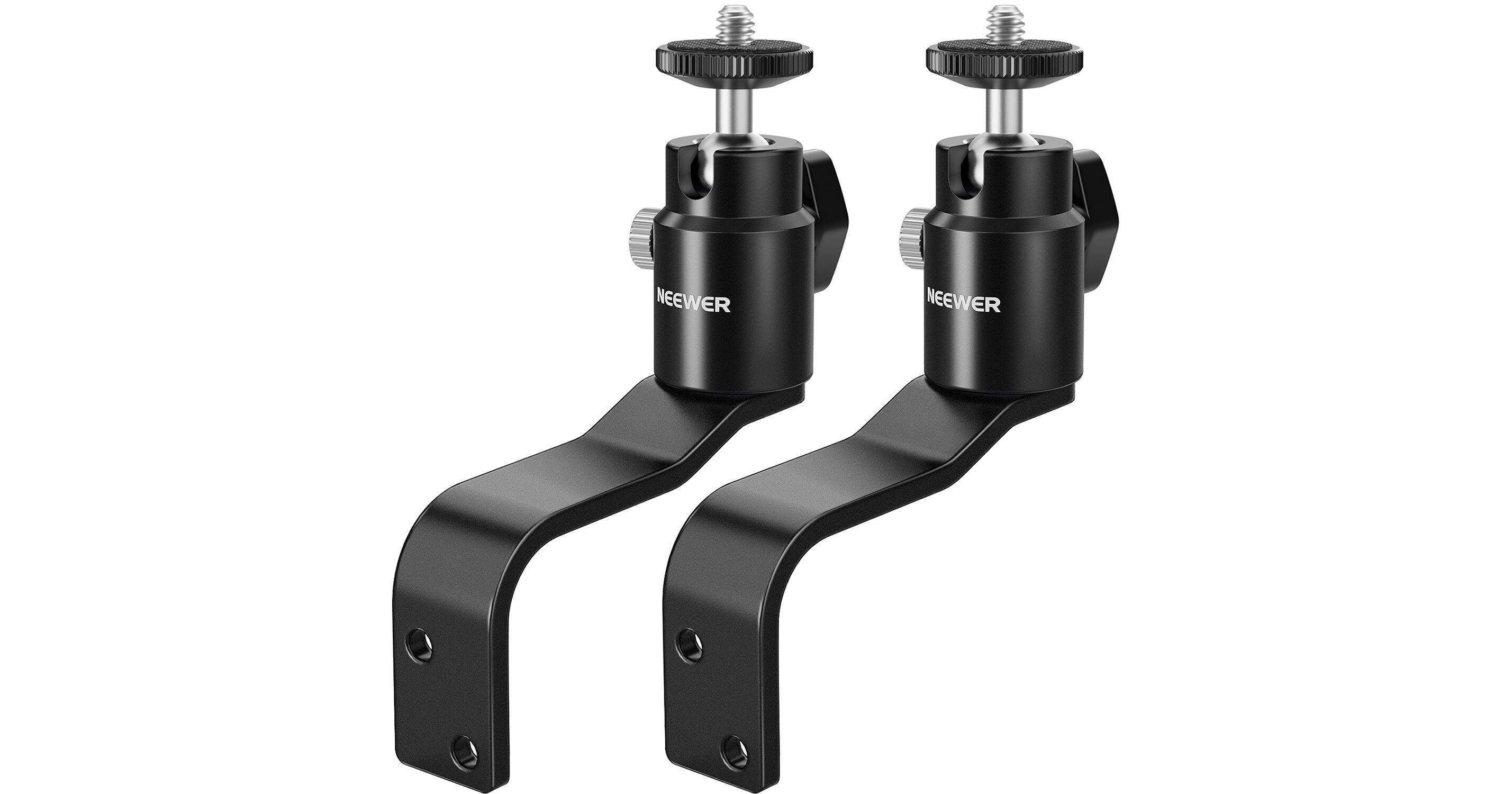 thumbnail image 2 of NEEWER E-Type Wall/Ceiling Mount Bracket - For Ring Lights, Studio Lighting, Cameras, Holds 4.4 Lbs, With Ball Head, 5/8" & 1/4" Mounts 2 of 10