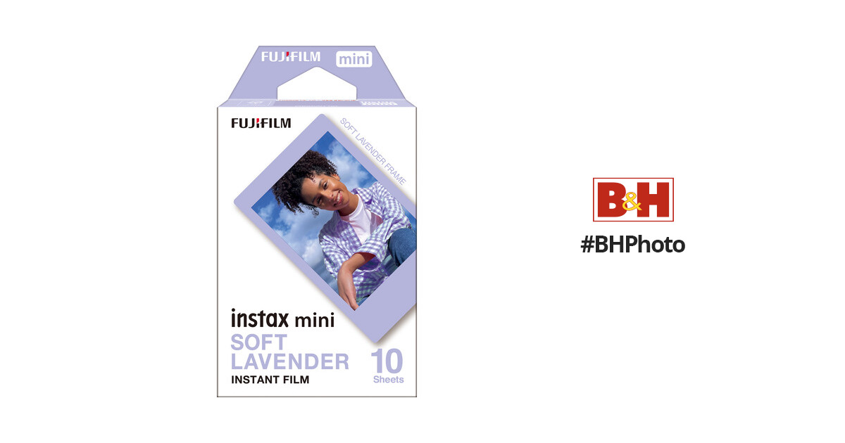 Fujifilm Instax Mini Film Suave Lavanda 10 Hojas. Para Fujifilm
