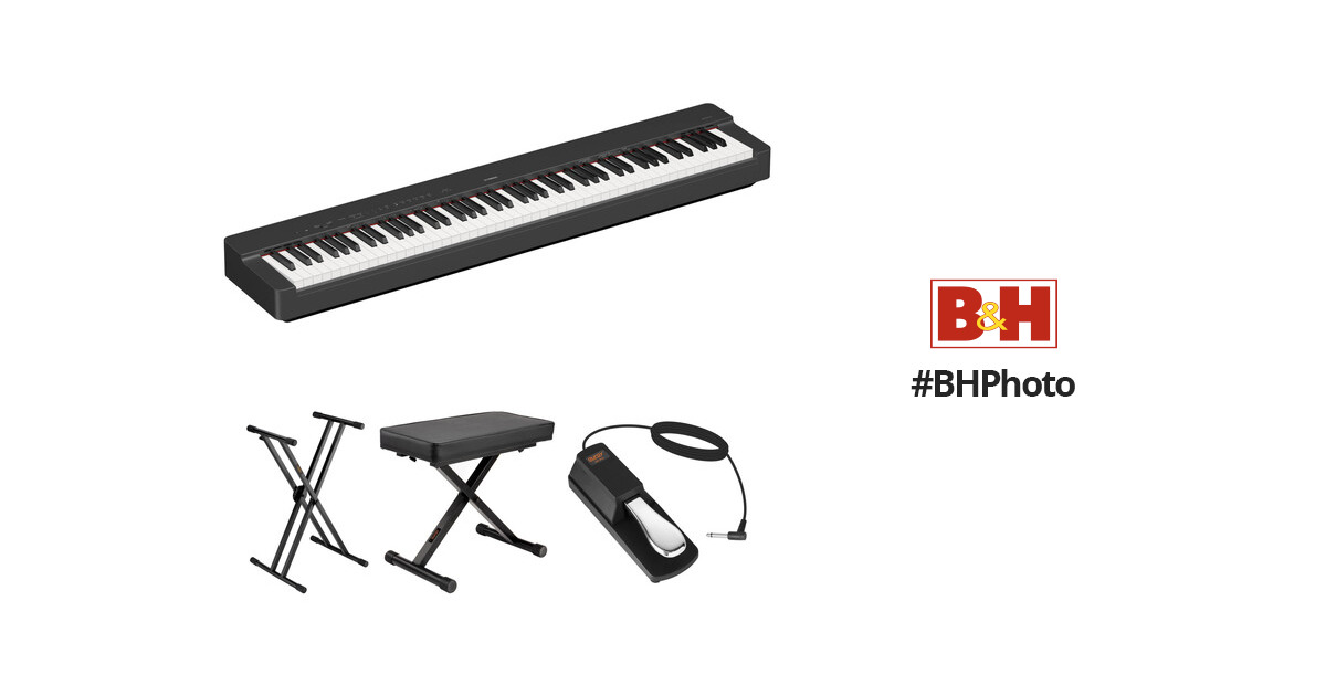 Piano numérique Yamaha P225 B noir full pack - Dorélami