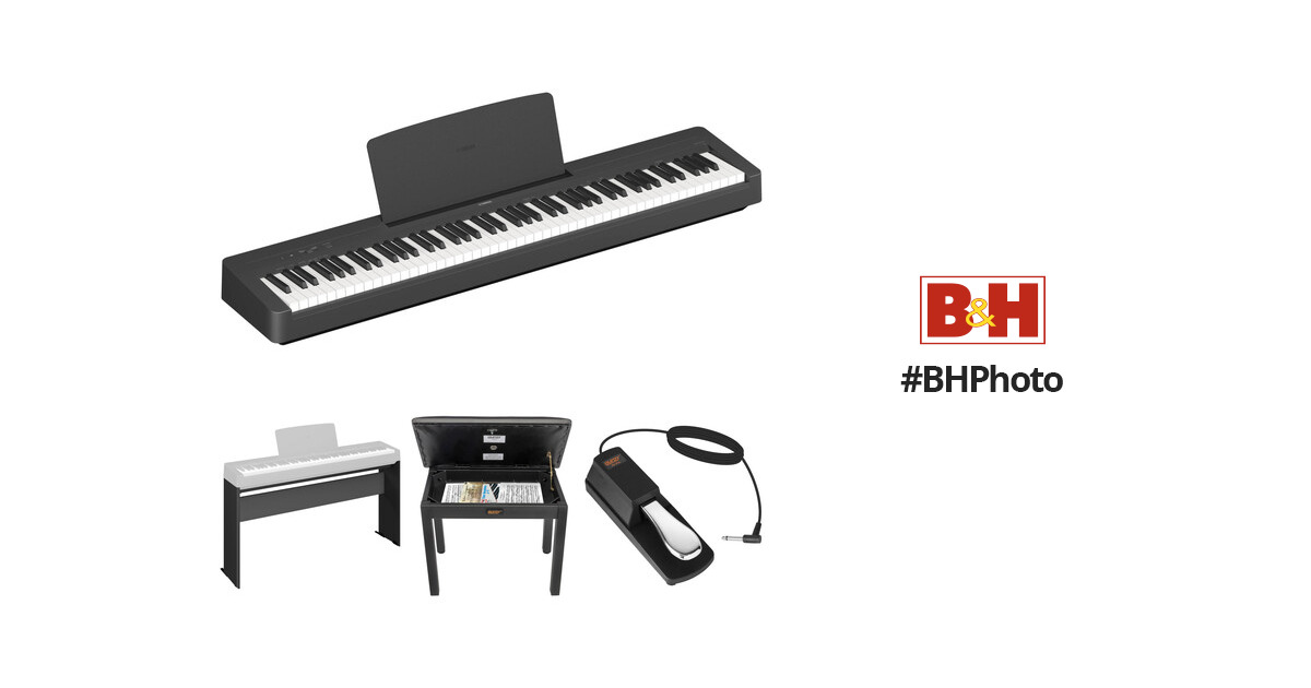 P-145 Yamaha Furniture with Digital 88-Key Kit Portable Piano