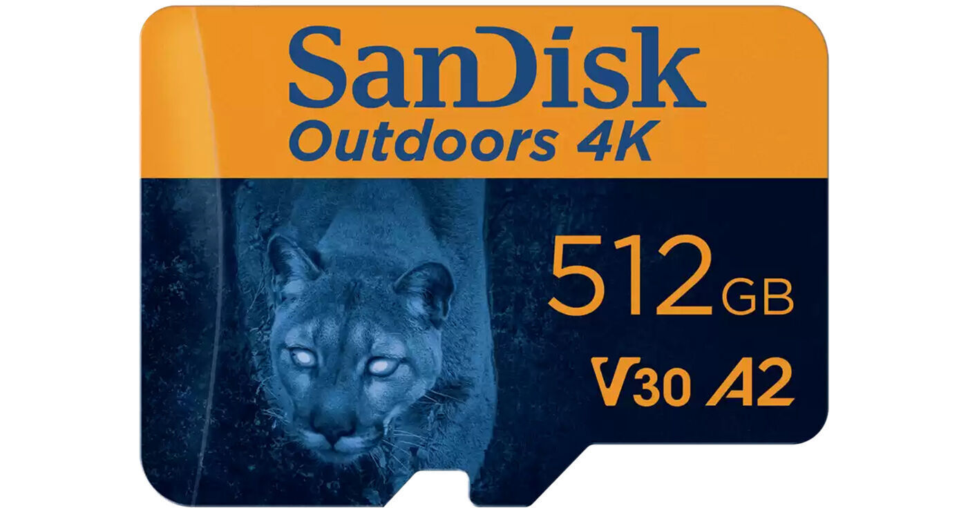 SanDisk 512GB Outdoors 4K UHS-I microSDXC SDSQXAV-512G-GN6VA B&H