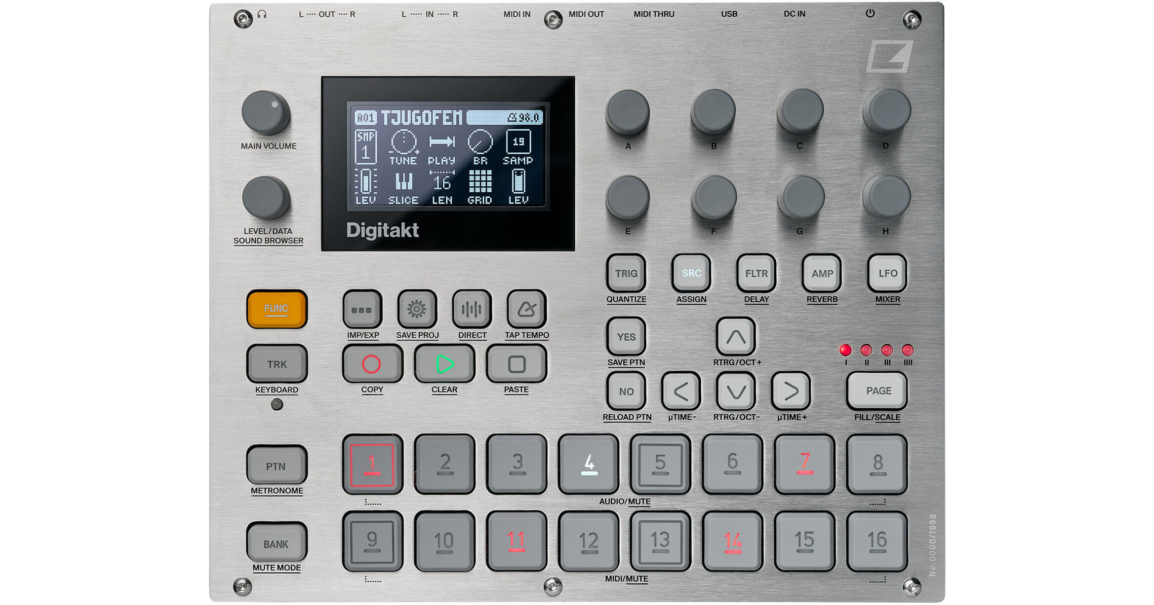 Elektron Digitakt Eight-Voice Digital Drum Machine and 115003