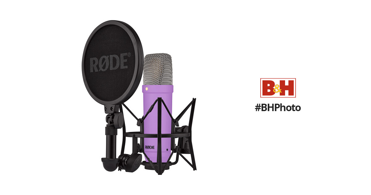 Rode NT1 Signature Series Condenser Microphone with Stand - Purple