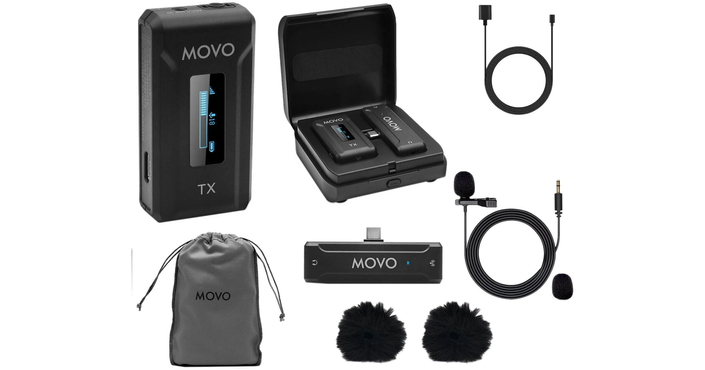 Mini Movo WMX-20-DUO Wireless Microphone System WMX-20-DUO